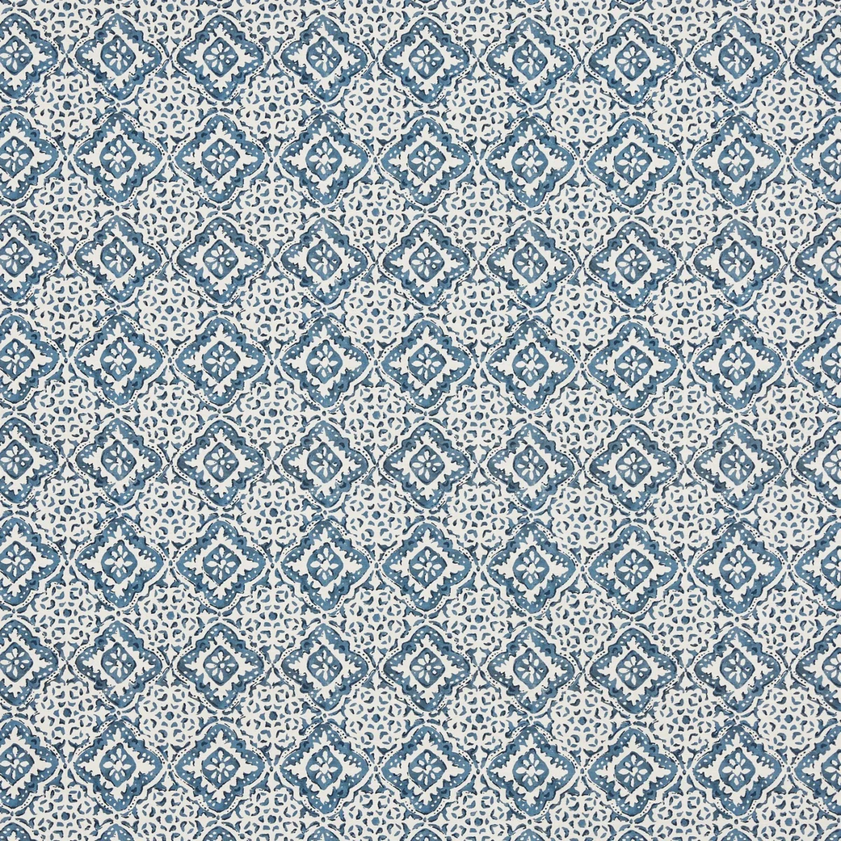 Simone Fabric - Rio by Simone Fabric from Prestigious Textiles Jazz collection - blue geometric printed