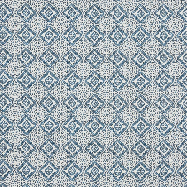 Simone Fabric - Rio by Simone Fabric from Prestigious Textiles Jazz collection - blue geometric printed