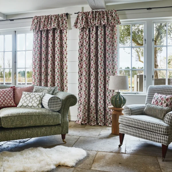 Modal Fabric from Prestigious Textiles Jazz collection - blue geometric printed