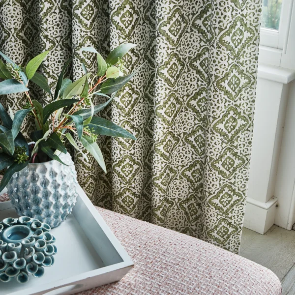 Simone Fabric - Artichoke by Simone Fabric from Prestigious Textiles Jazz collection - blue geometric printed