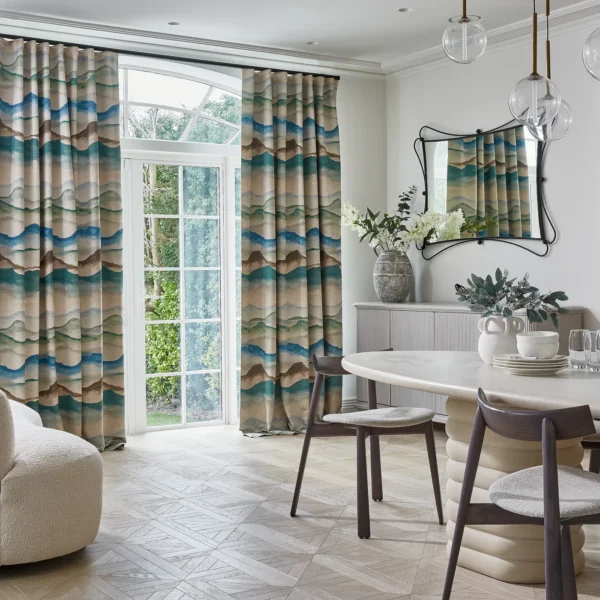 Ophelia Fabric - Rockpool by Ophelia Fabric from Prestigious Textiles Skylight collection - blue contemporary printed