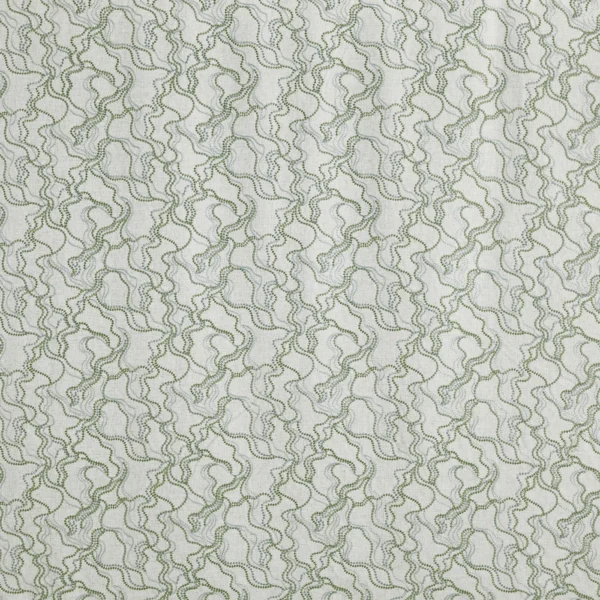 Elodie Fabric - Lilypad by Elodie Fabric from Prestigious Textiles Skylight collection - green contemporary embroideried