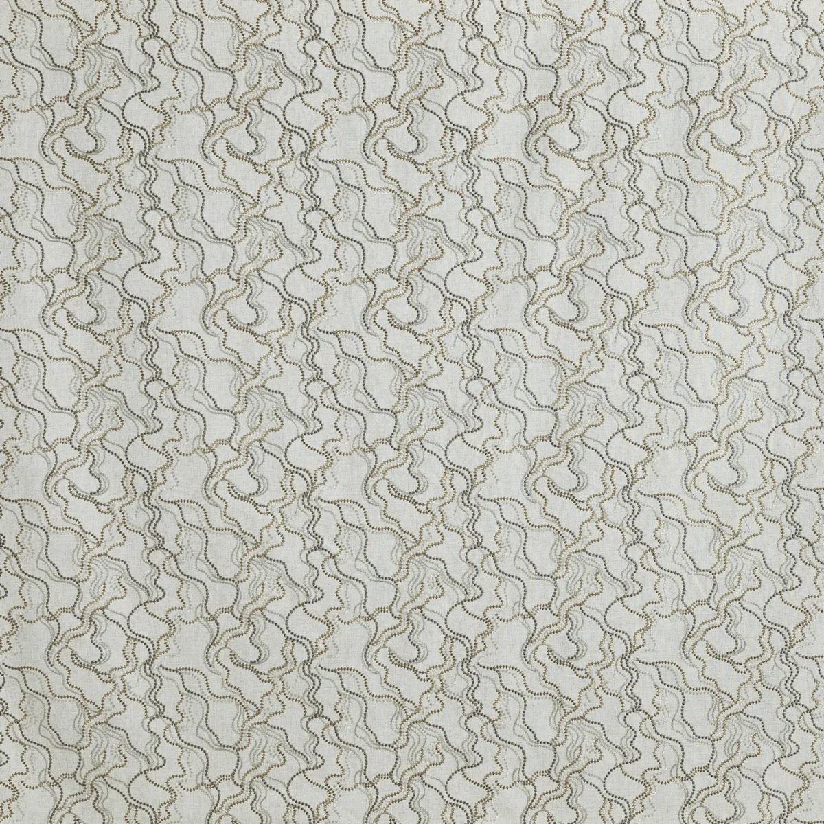 Elodie Fabric from Prestigious Textiles Skylight collection - black-grey contemporary embroideried