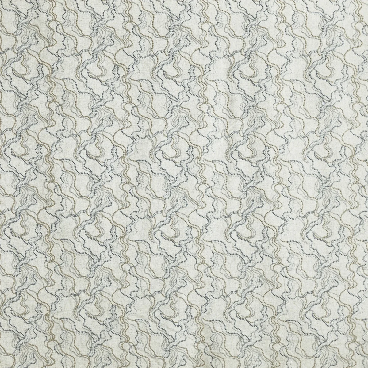 Elodie Fabric - Storm by Elodie Fabric from Prestigious Textiles Skylight collection - blue contemporary embroideried