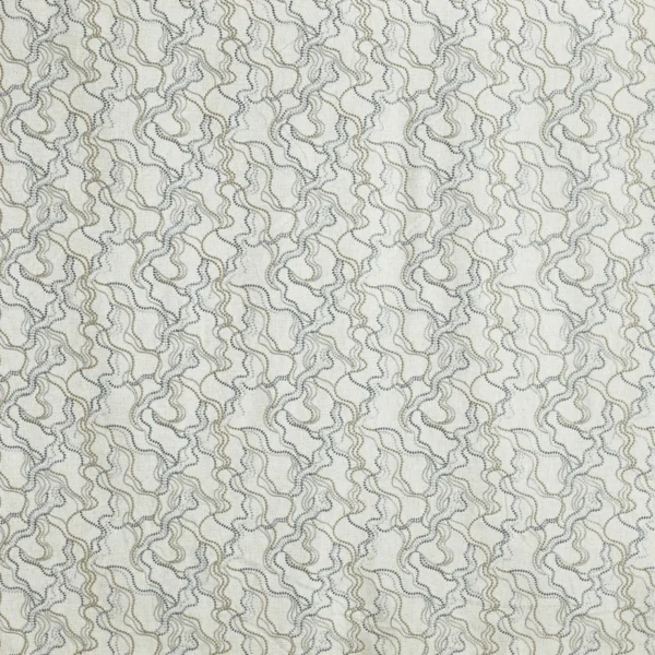 Elodie Fabric - Storm by Elodie Fabric from Prestigious Textiles Skylight collection - blue contemporary embroideried