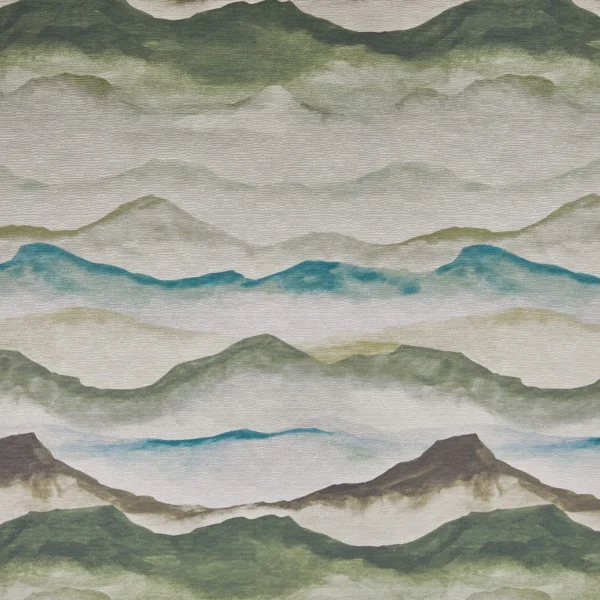 Ophelia Fabric from Prestigious Textiles Skylight collection - green contemporary printed