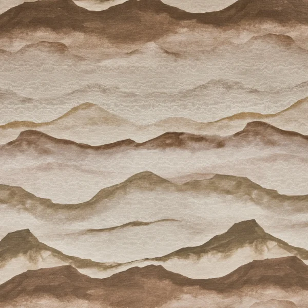 Ophelia Fabric from Prestigious Textiles Skylight collection - brown contemporary printed