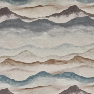 Ophelia Fabric from Prestigious Textiles Skylight collection - blue contemporary printed