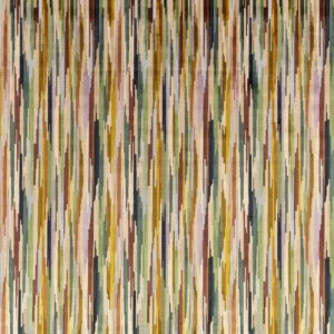 Benito Fabric from Romo Zephi collection - multicolour striped velvet-chenille