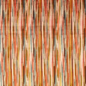 Benito Fabric from Romo Zephi collection - orange striped velvet-chenille