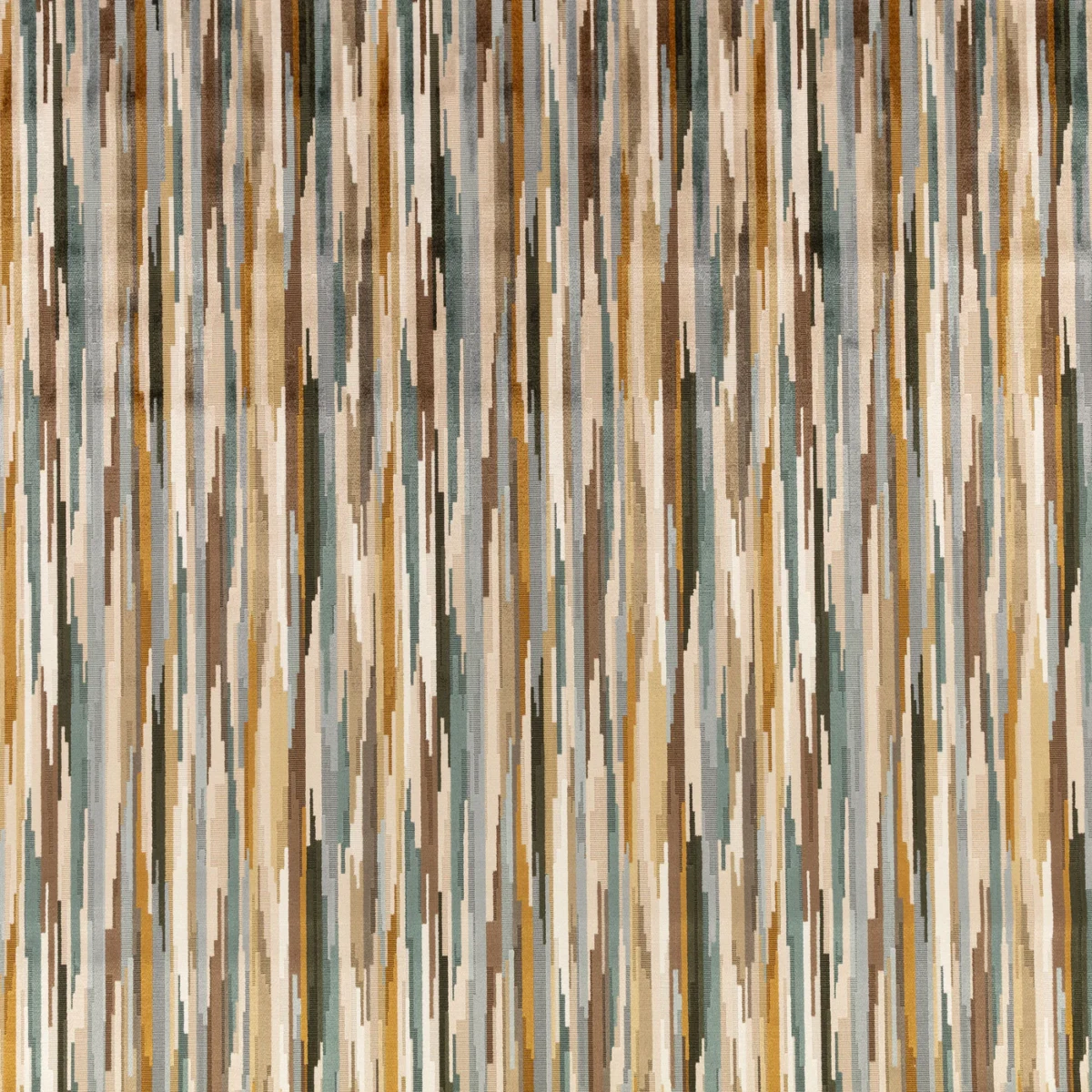 Benito Fabric - Tamarind by Benito Fabric from Romo Zephi collection - brown striped velvet-chenille