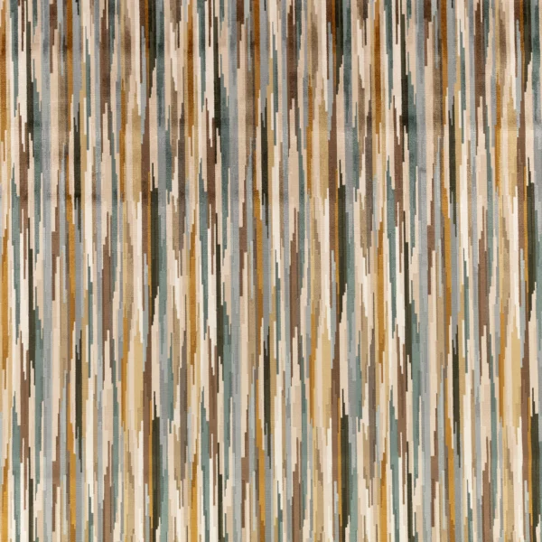 Benito Fabric - Tamarind by Benito Fabric from Romo Zephi collection - brown striped velvet-chenille