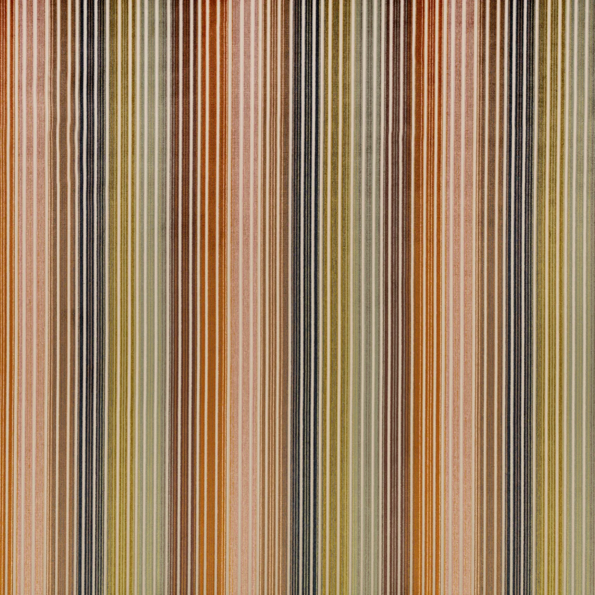 Edu Fabric - Copper by Edu Fabric from Romo Zephi collection - orange striped velvet-chenille