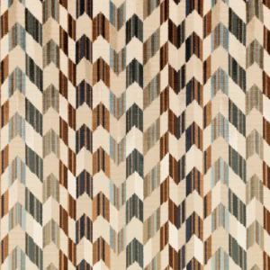 Tabora Fabric from Romo Zephi collection - brown striped velvet-chenille