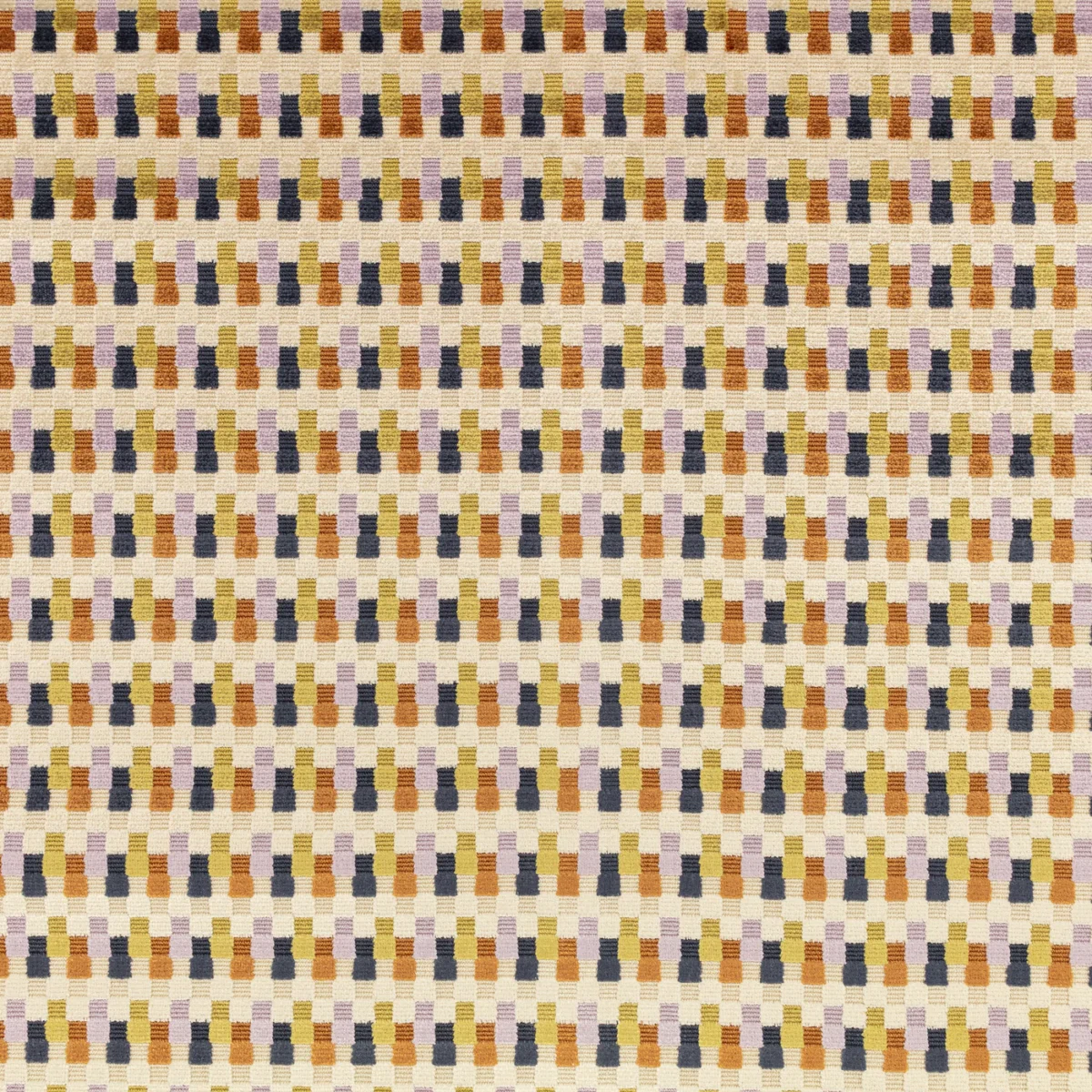 Javi Fabric from Romo Zephi collection - yellow striped velvet-chenille