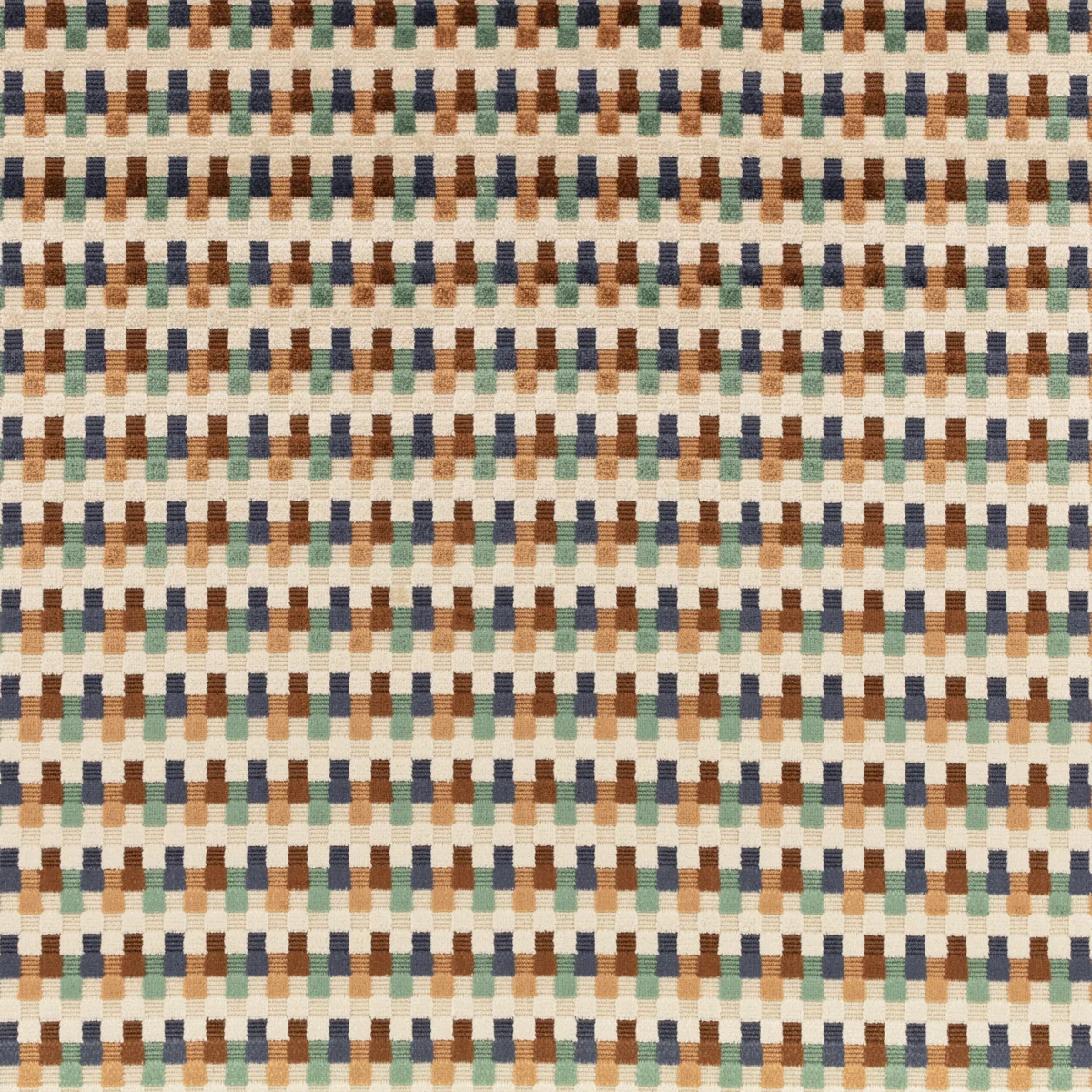 Javi Fabric from Romo Zephi collection - brown striped velvet-chenille
