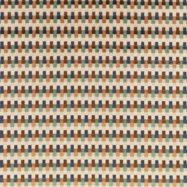 Javi Fabric - Cacao by Javi Fabric from Romo Zephi collection - brown striped velvet-chenille