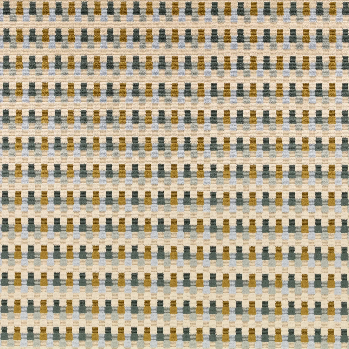 Javi Fabric from Romo Zephi collection - blue striped velvet-chenille