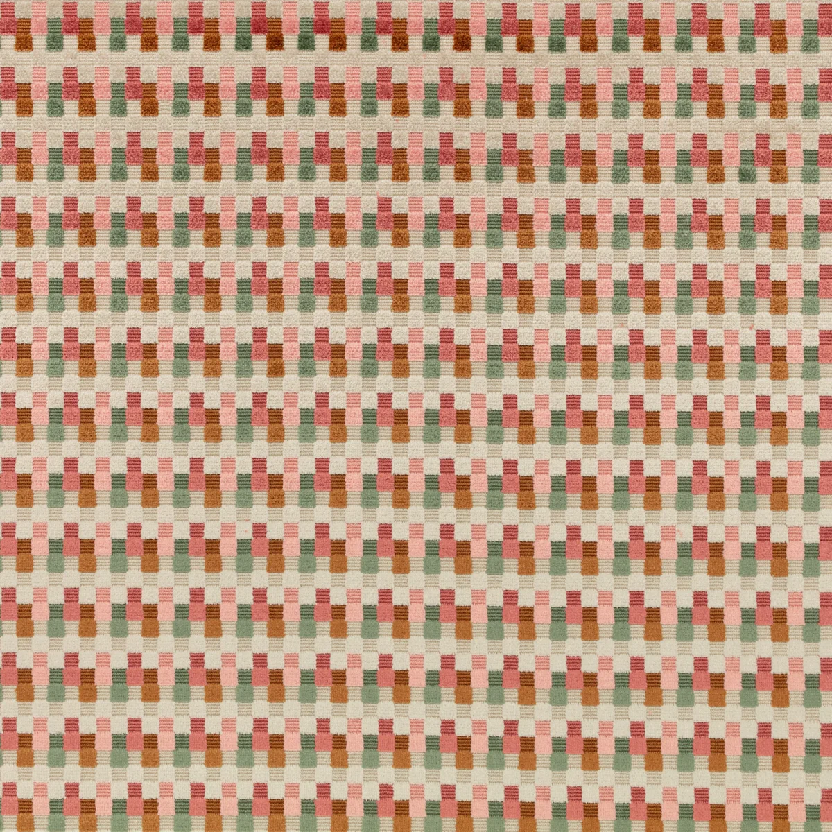 Javi Fabric from Romo Zephi collection - pink striped velvet-chenille