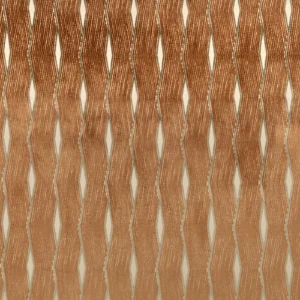 Zephi Fabric from Romo Zephi collection - brown striped velvet-chenille