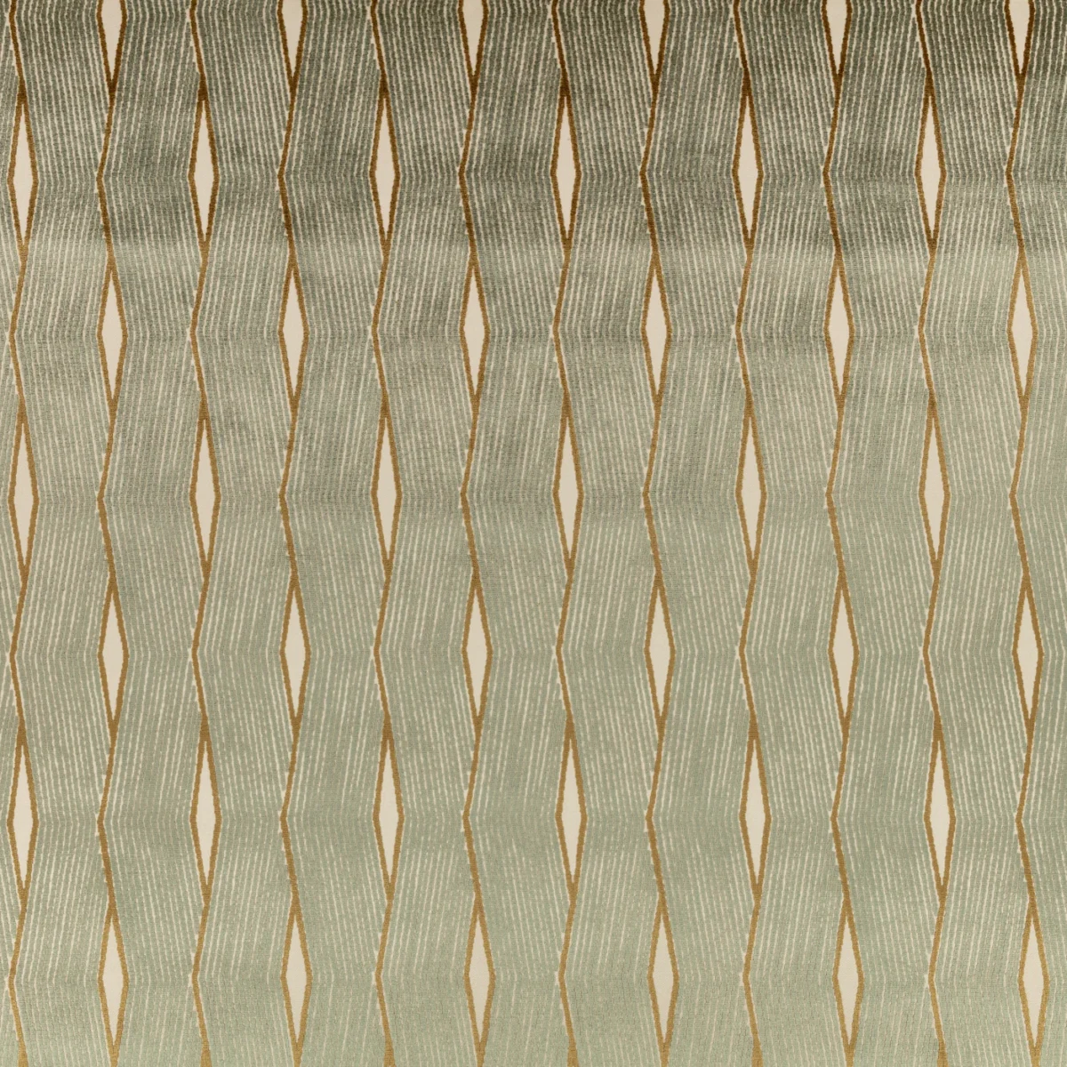 Zephi Fabric - Seaglass by Zephi Fabric from Romo Zephi collection - green striped velvet-chenille