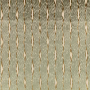 Zephi Fabric from Romo Zephi collection - green striped velvet-chenille