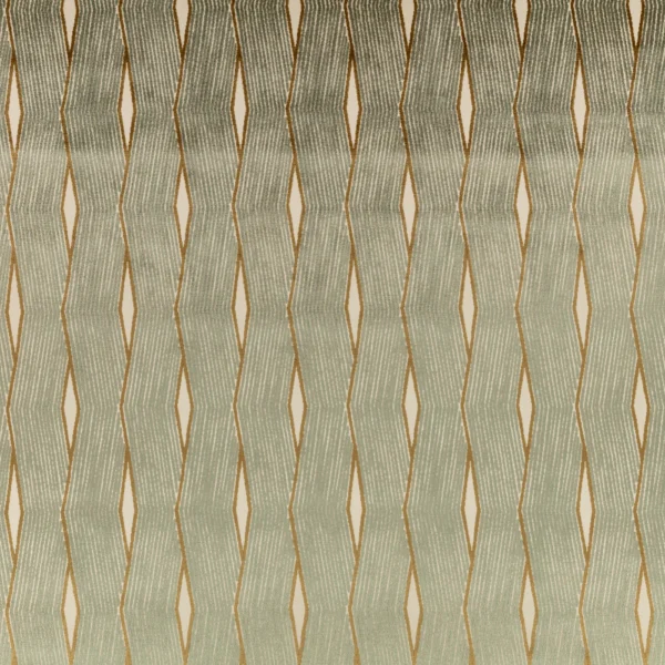 Zephi Fabric - Seaglass by Zephi Fabric from Romo Zephi collection - green striped velvet-chenille