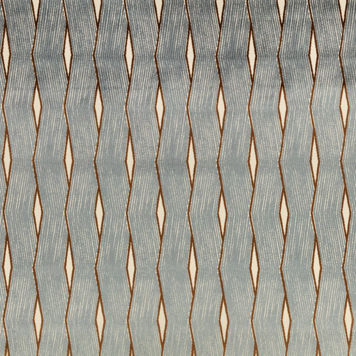 Zephi Fabric from Romo Zephi collection - blue striped velvet-chenille