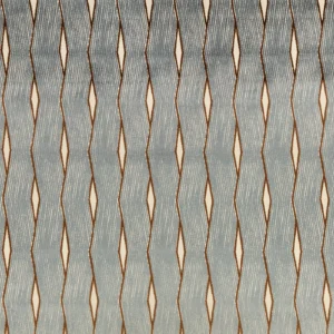 Zephi Fabric from Romo Zephi collection - blue striped velvet-chenille
