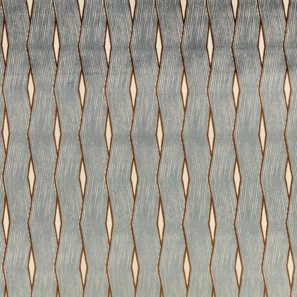 Zephi Fabric - Blueberry by Zephi Fabric from Romo Zephi collection - blue striped velvet-chenille