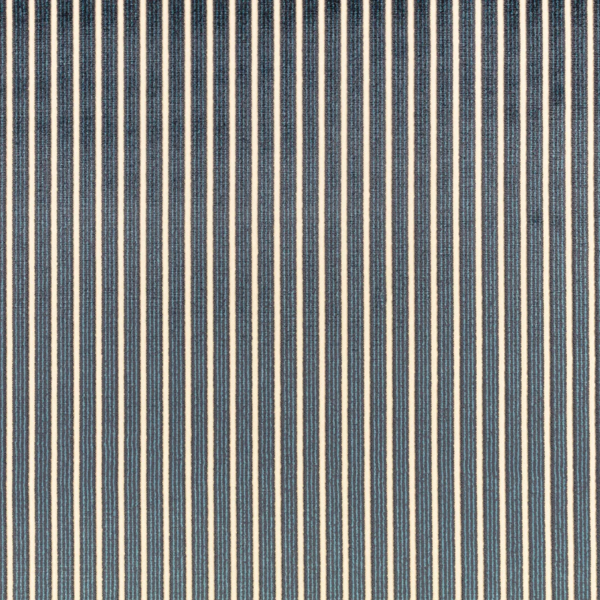 Stria Fabric from Romo Zephi collection - blue striped velvet-chenille