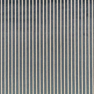Stria Fabric from Romo Zephi collection - blue striped velvet-chenille