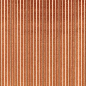 Stria Fabric from Romo Zephi collection - orange striped velvet-chenille