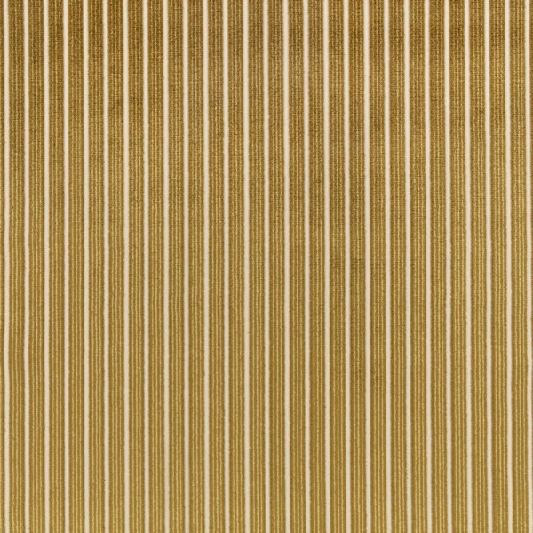 Stria Fabric - Verde by Stria Fabric from Romo Zephi collection - yellow striped velvet-chenille