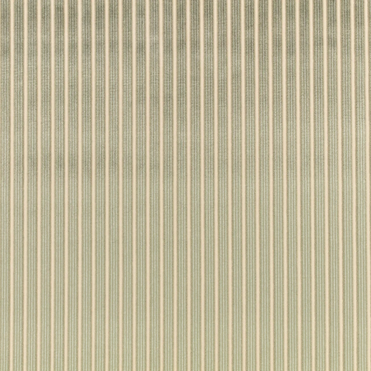 Stria Fabric - Seaglass by Stria Fabric from Romo Zephi collection - green striped velvet-chenille