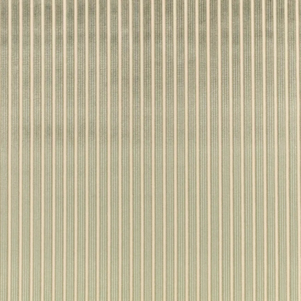 Stria Fabric from Romo Zephi collection - green striped velvet-chenille