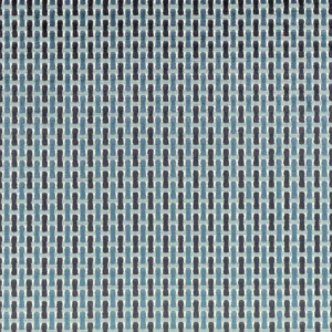 Atiba Fabric from Romo Zephi collection - blue striped velvet-chenille