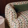 Tabora Fabric from Romo Zephi collection - yellow striped velvet-chenille