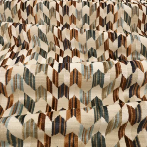 Tabora Fabric from Romo Zephi collection - brown striped velvet-chenille