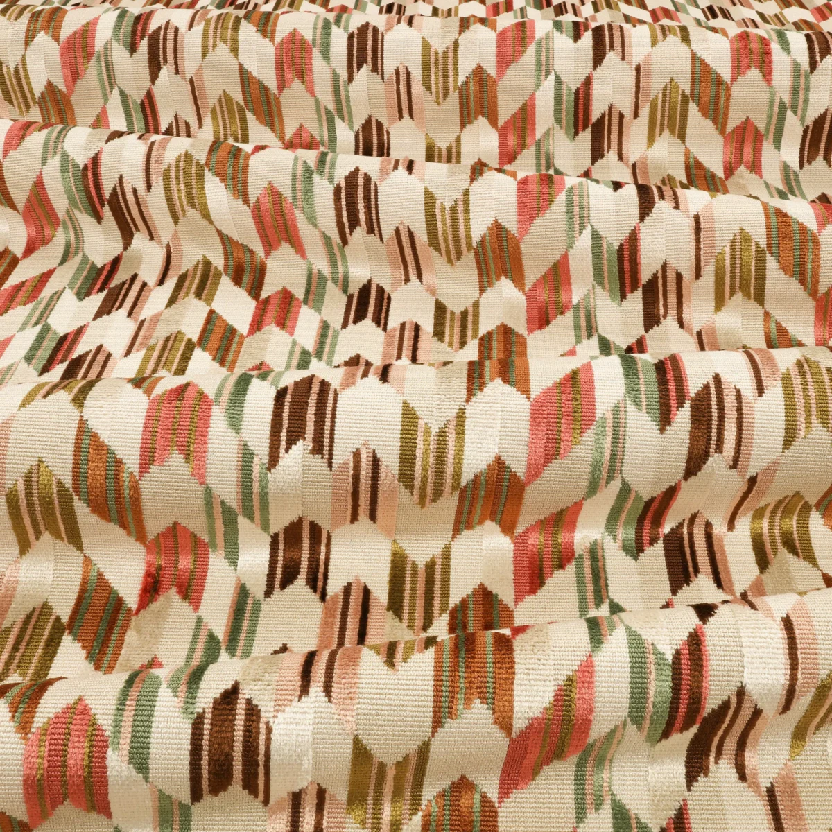 Tabora Fabric - Pomelo by Tabora Fabric from Romo Zephi collection - yellow striped velvet-chenille