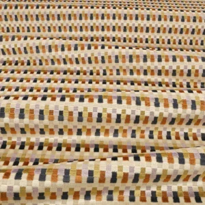 Javi Fabric from Romo Zephi collection - yellow striped velvet-chenille