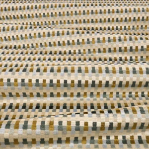 Javi Fabric from Romo Zephi collection - blue striped velvet-chenille