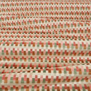Javi Fabric from Romo Zephi collection - pink striped velvet-chenille