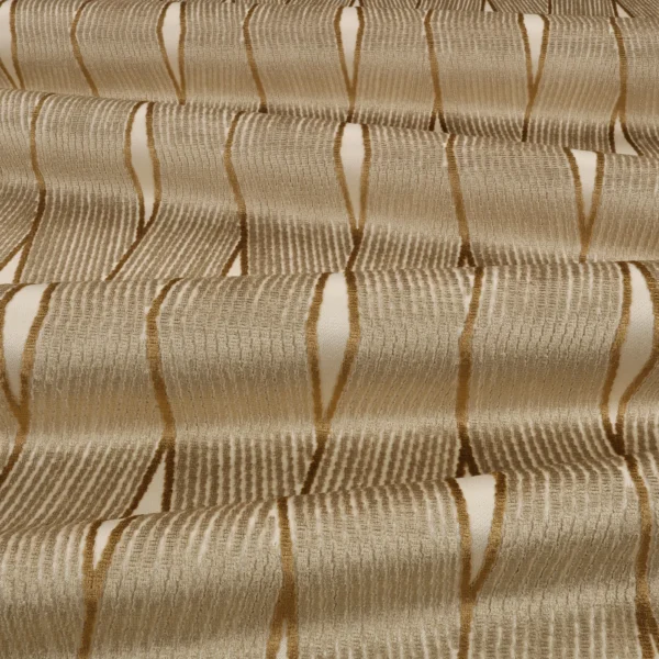 Zephi Fabric - Clay by Zephi Fabric from Romo Zephi collection - brown striped velvet-chenille