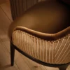 Stria Fabric from Romo Zephi collection - neutral striped velvet-chenille