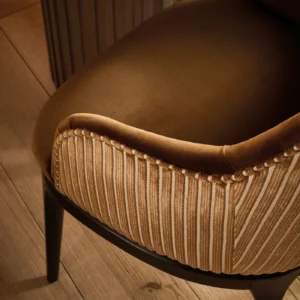 Stria Fabric from Romo Zephi collection - neutral striped velvet-chenille