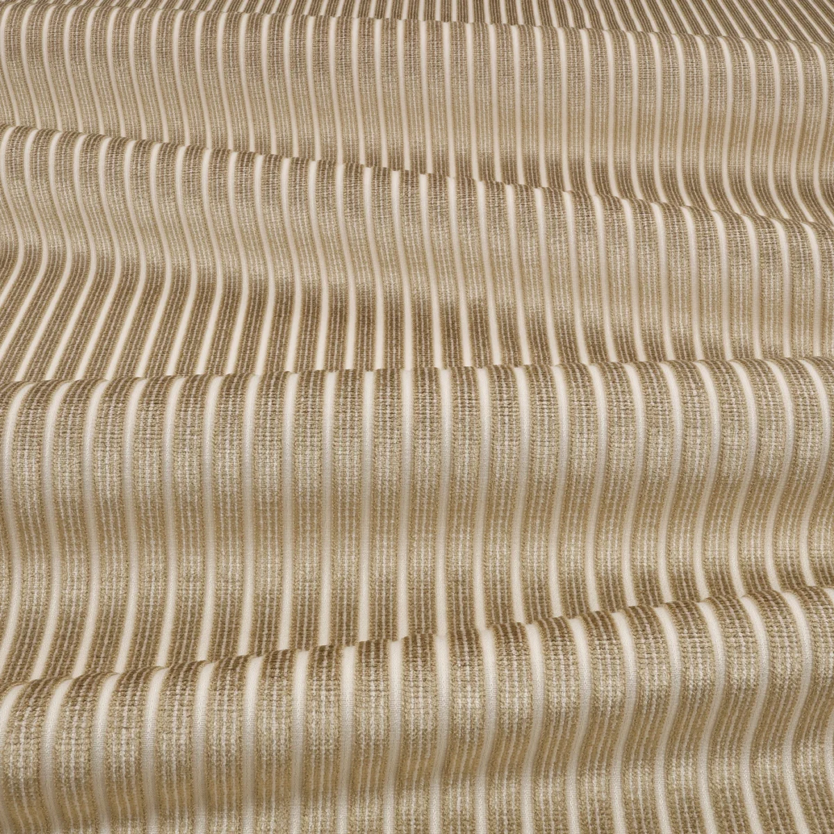 Stria Fabric from Romo Zephi collection - neutral striped velvet-chenille