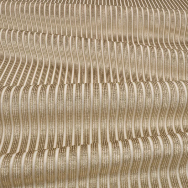 Stria Fabric - Clay by Stria Fabric from Romo Zephi collection - neutral striped velvet-chenille