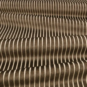 Stria Fabric from Romo Zephi collection - brown striped velvet-chenille