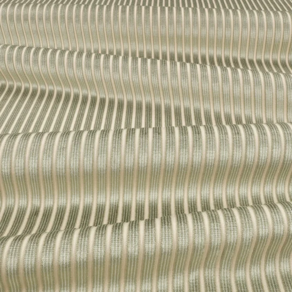 Stria Fabric from Romo Zephi collection - green striped velvet-chenille